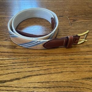 Collard Greens Men's Belt Size 36, Yellow Blue
